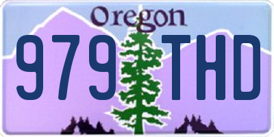 OR license plate 979THD