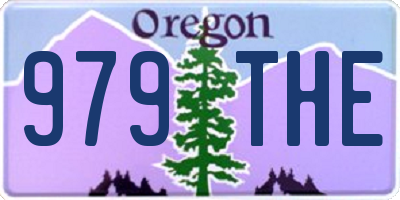OR license plate 979THE