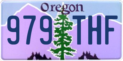 OR license plate 979THF
