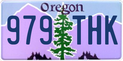 OR license plate 979THK