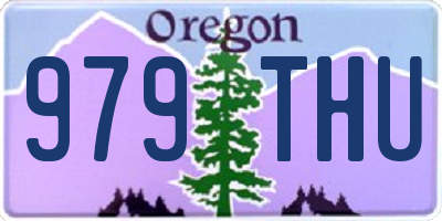 OR license plate 979THU
