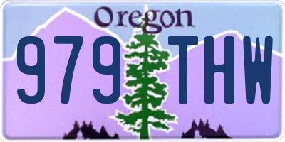 OR license plate 979THW