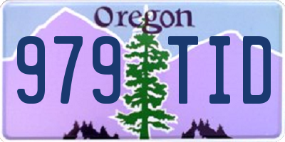 OR license plate 979TID