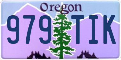 OR license plate 979TIK