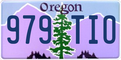 OR license plate 979TIO