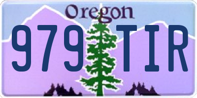 OR license plate 979TIR