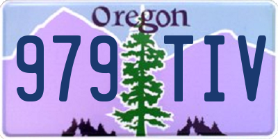 OR license plate 979TIV