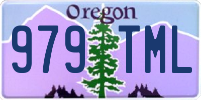 OR license plate 979TML