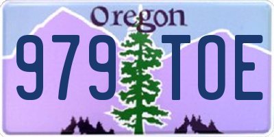 OR license plate 979TOE