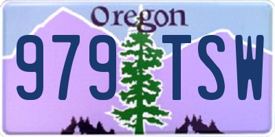 OR license plate 979TSW