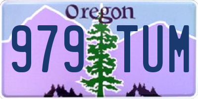 OR license plate 979TUM