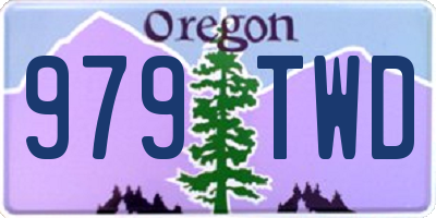 OR license plate 979TWD