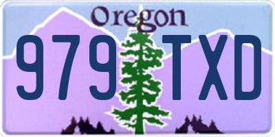 OR license plate 979TXD