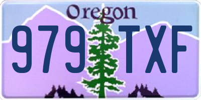 OR license plate 979TXF