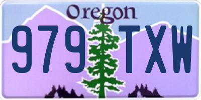 OR license plate 979TXW
