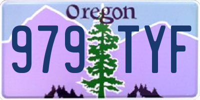 OR license plate 979TYF