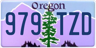 OR license plate 979TZD