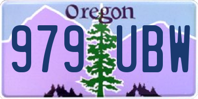 OR license plate 979UBW