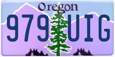 OR license plate 979UIG