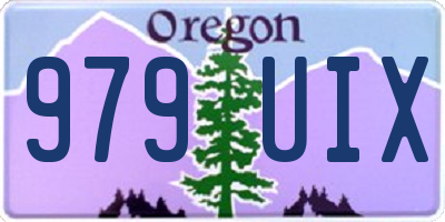 OR license plate 979UIX