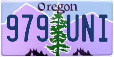 OR license plate 979UNI
