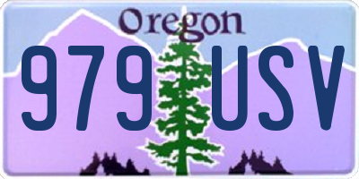 OR license plate 979USV