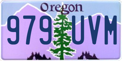 OR license plate 979UVM
