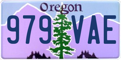 OR license plate 979VAE