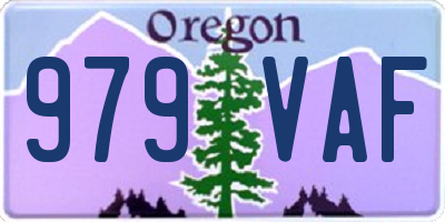 OR license plate 979VAF