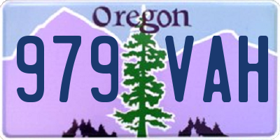 OR license plate 979VAH