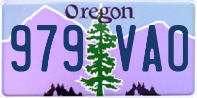 OR license plate 979VAO