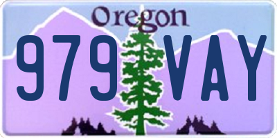 OR license plate 979VAY