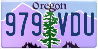 OR license plate 979VDU