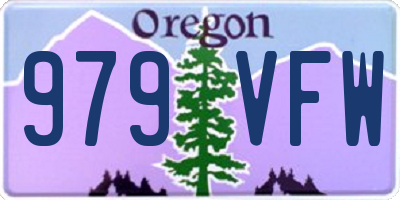 OR license plate 979VFW