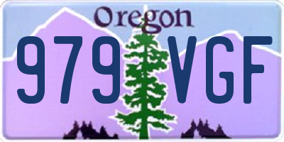OR license plate 979VGF