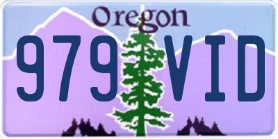OR license plate 979VID