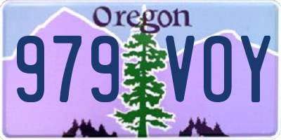 OR license plate 979VOY