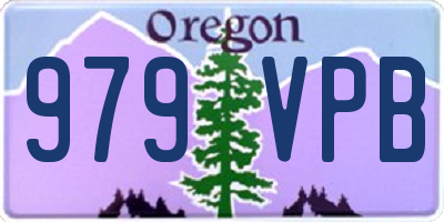 OR license plate 979VPB