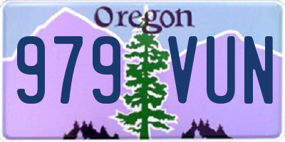 OR license plate 979VUN