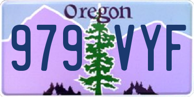 OR license plate 979VYF