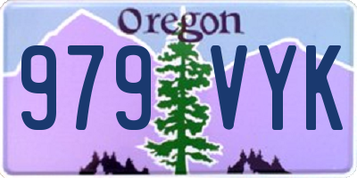 OR license plate 979VYK