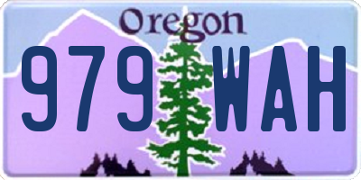 OR license plate 979WAH