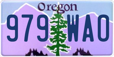OR license plate 979WAO
