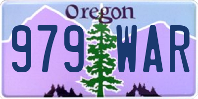 OR license plate 979WAR