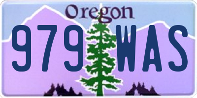 OR license plate 979WAS