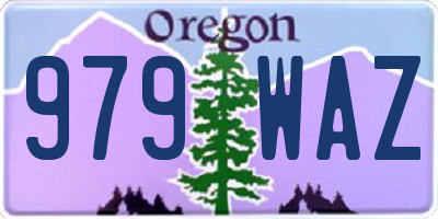 OR license plate 979WAZ