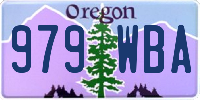 OR license plate 979WBA