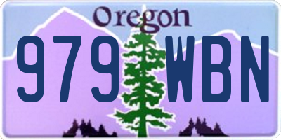 OR license plate 979WBN