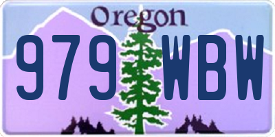 OR license plate 979WBW