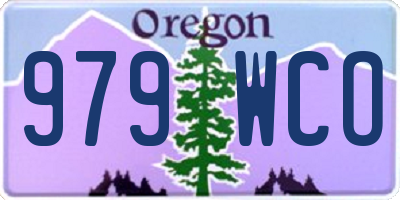 OR license plate 979WCO